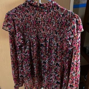 Sheer floral blouse